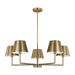 Visual Comfort Studio Canada - Five Light Chandelier - Ender - Satin Brass- Union Lighting Luminaires Decor