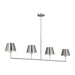Visual Comfort Studio Canada - Four Light Linear Chandelier - Ender - Brushed Nickel- Union Lighting Luminaires Decor