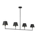 Visual Comfort Studio Canada - Four Light Linear Chandelier - Ender - Midnight Black- Union Lighting Luminaires Decor