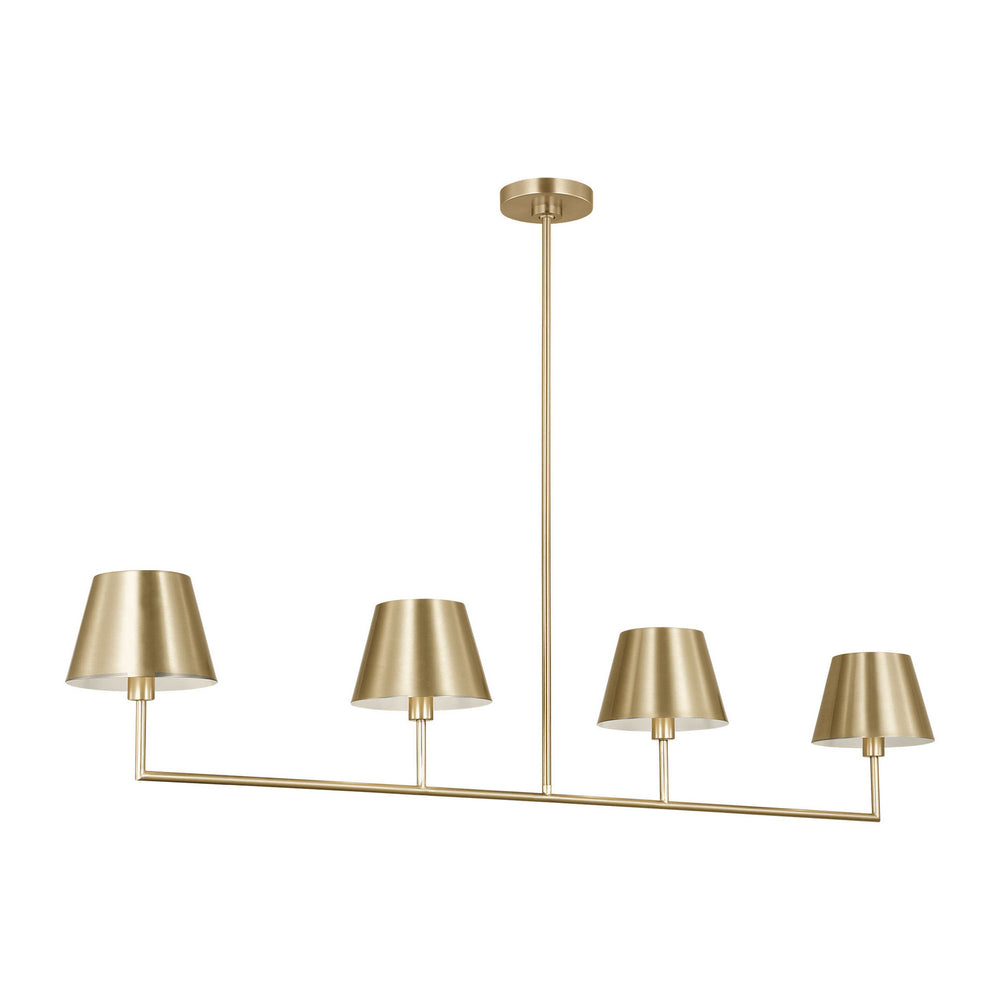 Visual Comfort Studio Canada - Four Light Linear Chandelier - Ender - Satin Brass- Union Lighting Luminaires Decor