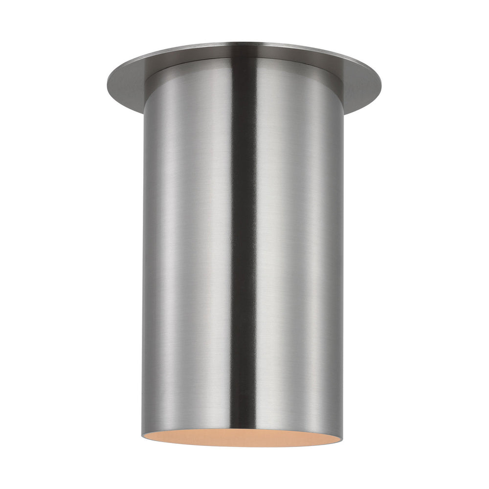 Visual Comfort Studio Canada - One Light Flush Mount - Archer - Brushed Steel- Union Lighting Luminaires Decor