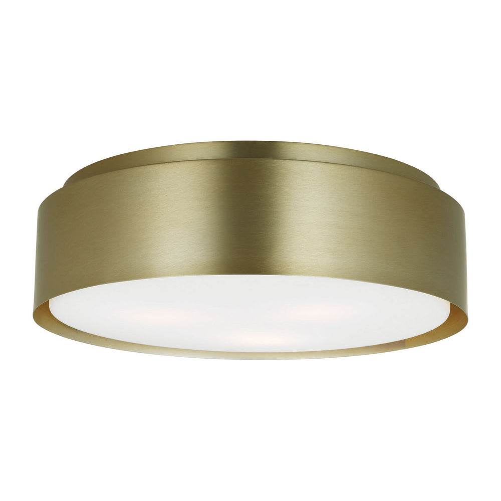 Visual Comfort Studio Canada - Three Light Flush Mount - Dartmore - Satin Brass- Union Lighting Luminaires Decor