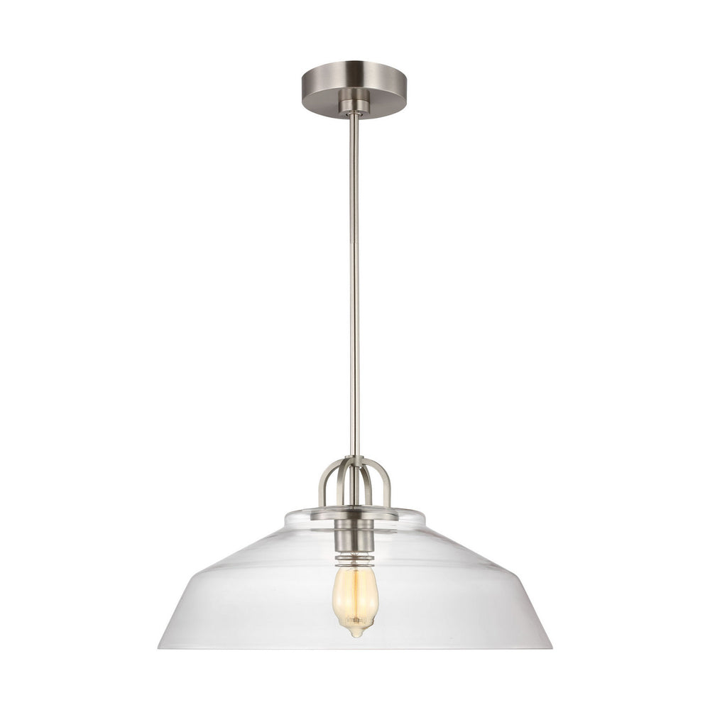 Visual Comfort Studio Canada - One Light Pendant - Payton - Brushed Steel- Union Lighting Luminaires Decor