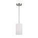 Generation Lighting Canada - One Light Mini Pendant - Rhett - Brushed Steel- Union Lighting Luminaires Decor