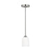 Generation Lighting Canada - One Light Mini Pendant - Emile - Brushed Steel- Union Lighting Luminaires Decor
