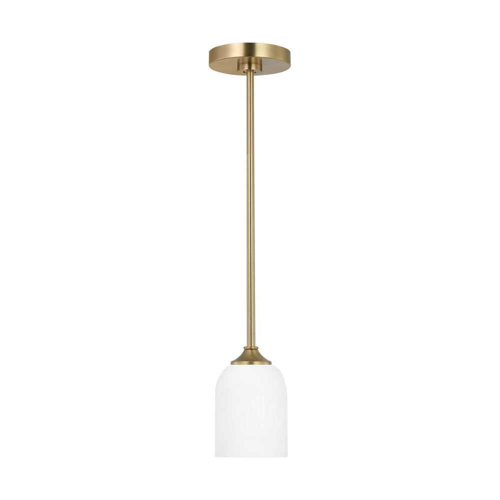 Generation Lighting Canada - One Light Mini Pendant - Emile - Satin Brass- Union Lighting Luminaires Decor
