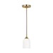 Generation Lighting Canada - One Light Mini Pendant - Emile - Satin Brass- Union Lighting Luminaires Decor