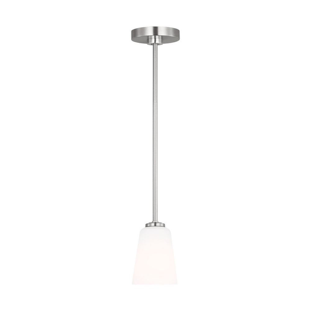 Generation Lighting Canada - One Light Mini-Pendant - Miles - Brushed Nickel- Union Lighting Luminaires Decor