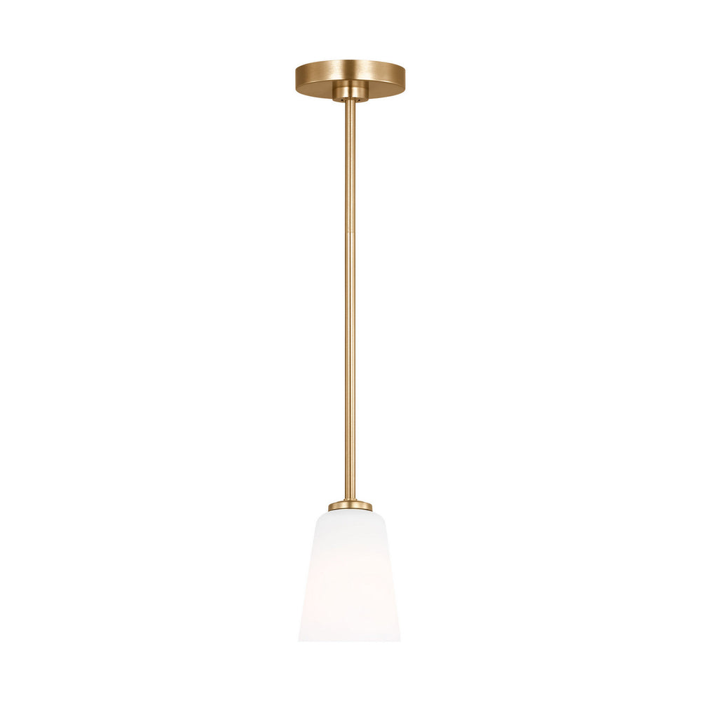 Generation Lighting Canada - One Light Mini-Pendant - Miles - Satin Brass- Union Lighting Luminaires Decor