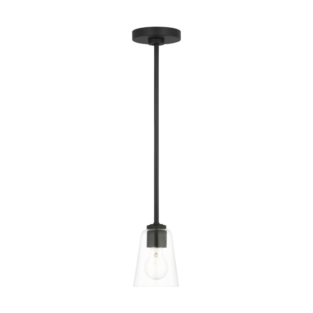 Generation Lighting Canada - One Light Mini-Pendant - Miles - Midnight Black- Union Lighting Luminaires Decor