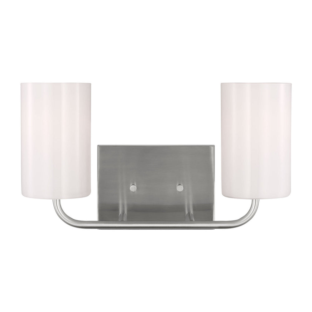 Generation Lighting Canada - Two Light Vanity - Rhett - Brushed Steel- Union Lighting Luminaires Decor