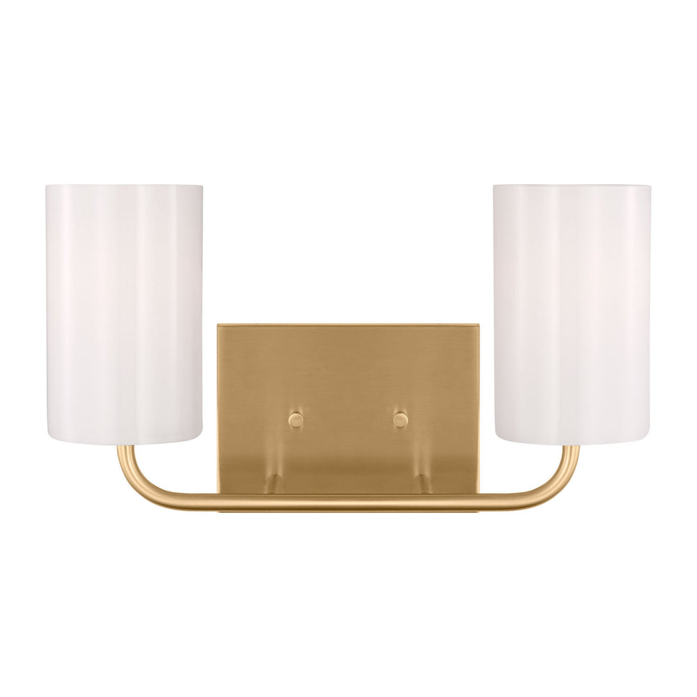 Generation Lighting Canada - Two Light Vanity - Rhett - Satin Brass- Union Lighting Luminaires Decor
