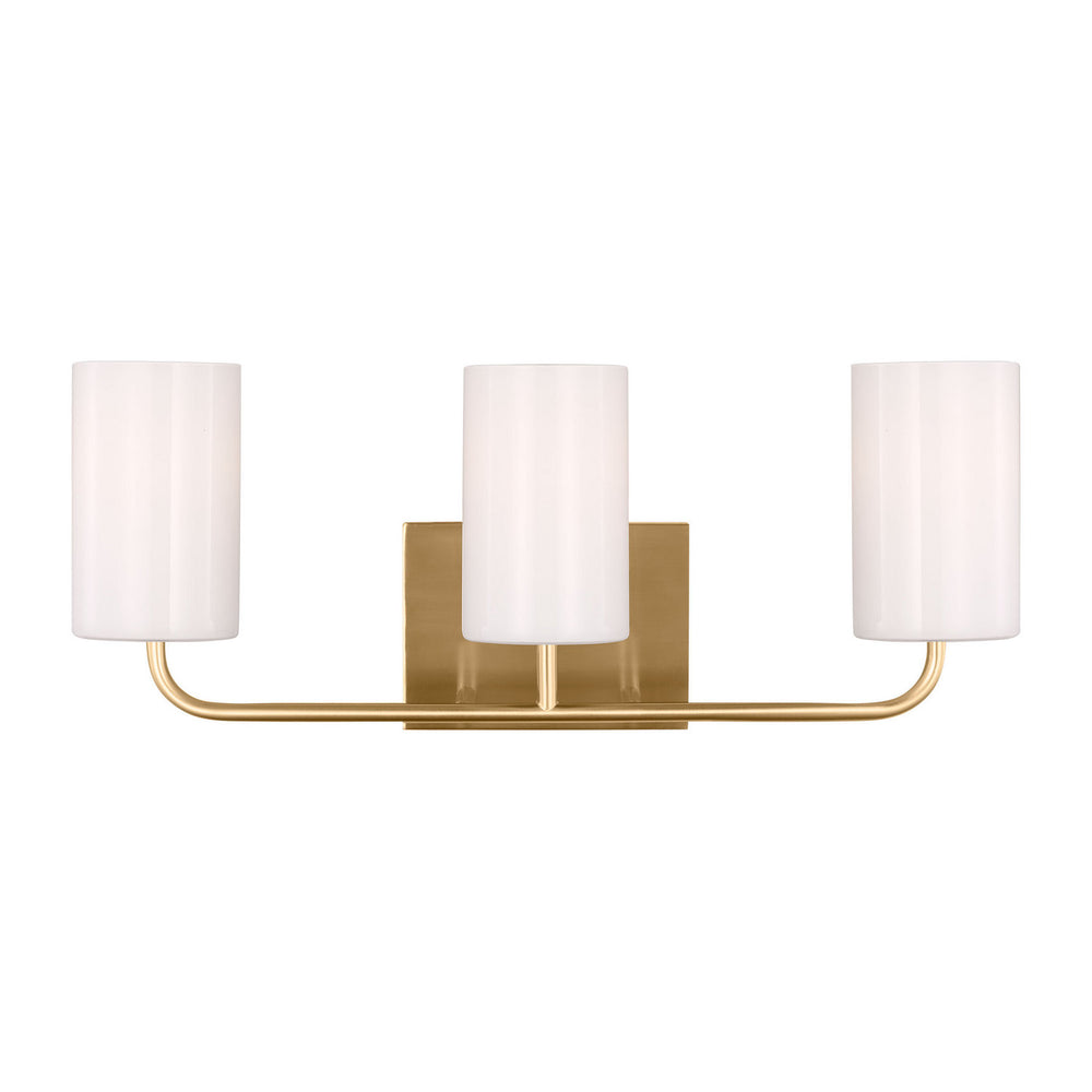 Generation Lighting Canada - Three Light Vanity - Rhett - Satin Brass- Union Lighting Luminaires Decor