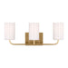 Generation Lighting Canada - Three Light Vanity - Rhett - Satin Brass- Union Lighting Luminaires Decor