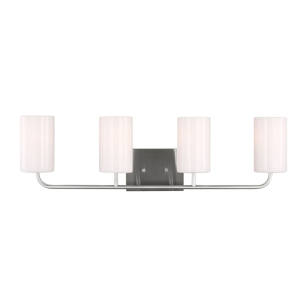 Generation Lighting Canada - Four Light Vanity - Rhett - Brushed Steel- Union Lighting Luminaires Decor