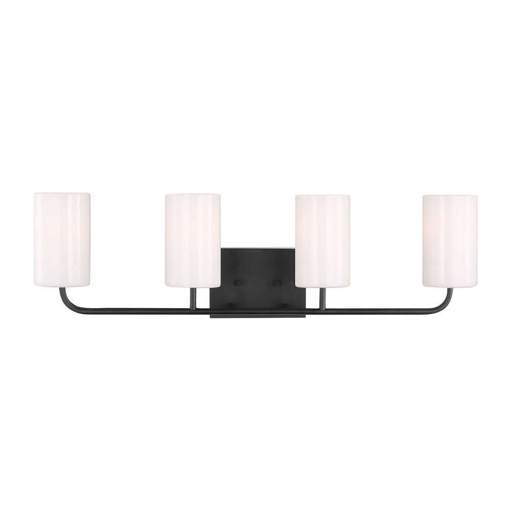 Generation Lighting Canada - Four Light Vanity - Rhett - Midnight Black- Union Lighting Luminaires Decor