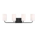 Generation Lighting Canada - Four Light Vanity - Rhett - Midnight Black- Union Lighting Luminaires Decor
