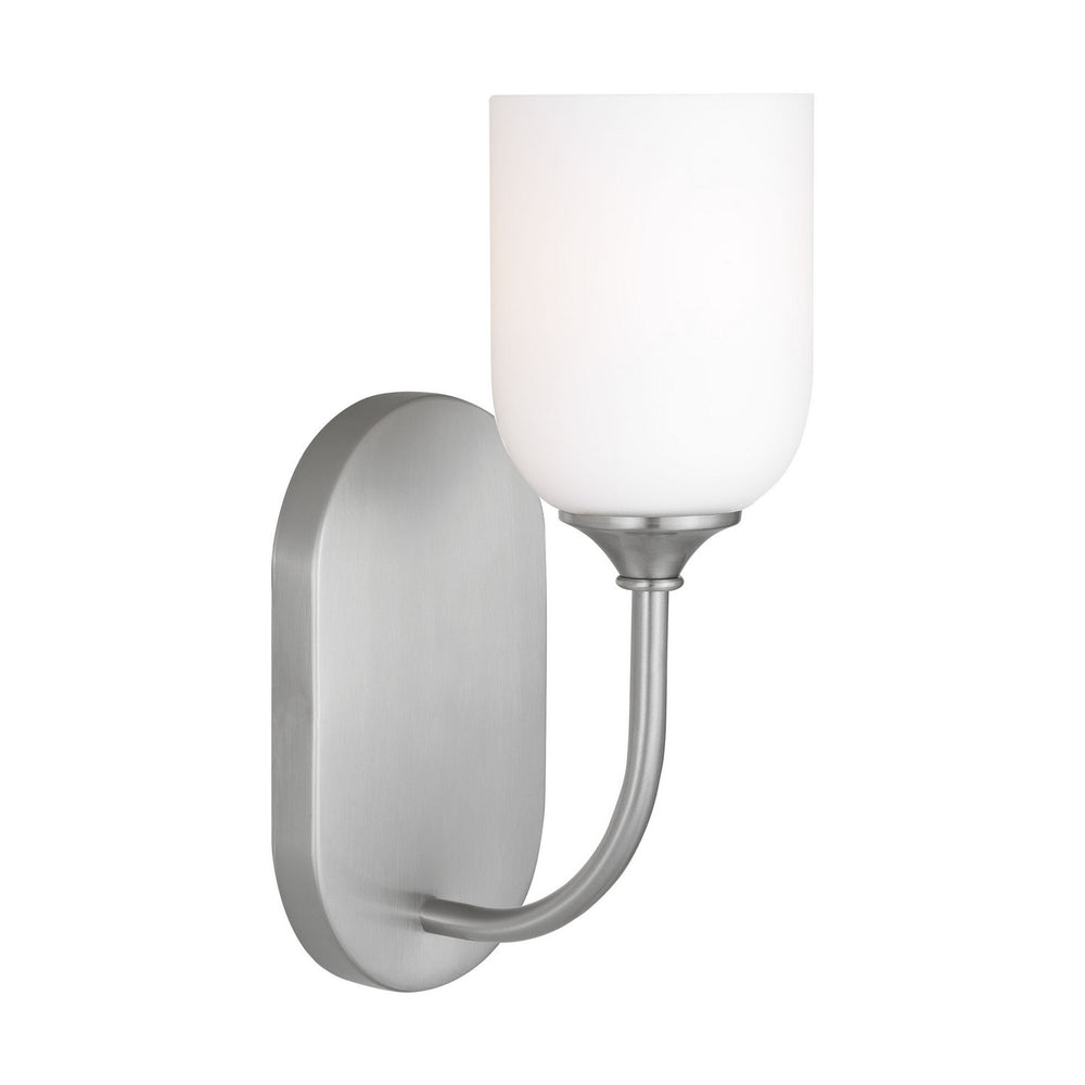 Generation Lighting Canada - One Light Vanity - Emile - Brushed Steel- Union Lighting Luminaires Decor