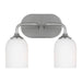 Generation Lighting Canada - Two Light Vanity - Emile - Brushed Steel- Union Lighting Luminaires Decor