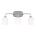 Generation Lighting Canada - Three Light Vanity - Emile - Brushed Steel- Union Lighting Luminaires Decor
