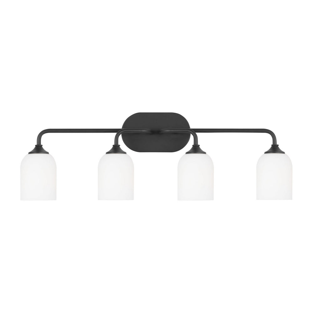 Generation Lighting Canada - Four Light Vanity - Emile - Midnight Black- Union Lighting Luminaires Decor