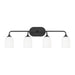Generation Lighting Canada - Four Light Vanity - Emile - Midnight Black- Union Lighting Luminaires Decor