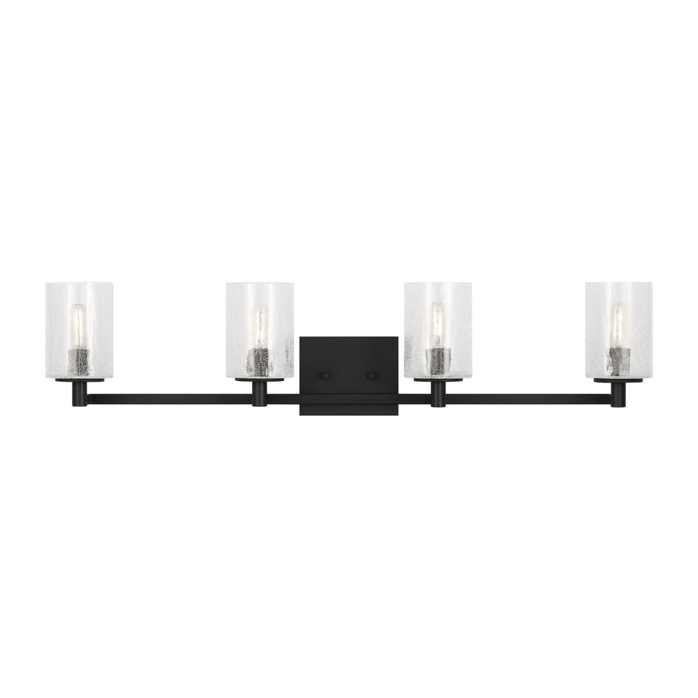 Generation Lighting Canada - Four Light Wall / Bath - Parker - Midnight Black- Union Lighting Luminaires Decor