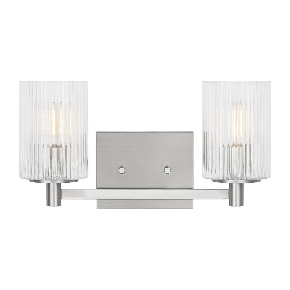 Generation Lighting Canada - Two Light Wall / Bath - Lando - Brushed Steel- Union Lighting Luminaires Decor