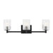 Generation Lighting Canada - Three Light Wall / Bath - Lando - Midnight Black- Union Lighting Luminaires Decor