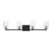 Generation Lighting Canada - Four Light Wall / Bath - Lando - Midnight Black- Union Lighting Luminaires Decor
