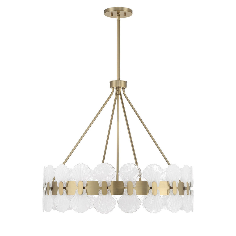 Savoy House - Six Light Chandelier - Bancroft - Noble Brass- Union Lighting Luminaires Decor