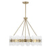Savoy House - Six Light Chandelier - Bancroft - Noble Brass- Union Lighting Luminaires Decor