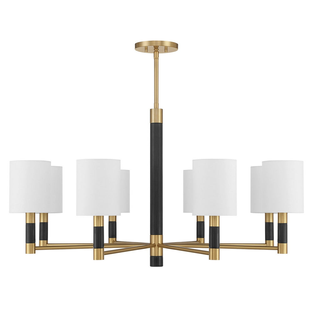 Savoy House - Eight Light Chandelier - Conrad - Warm Brass- Union Lighting Luminaires Decor
