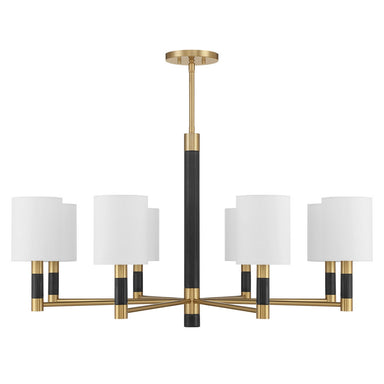 Savoy House - Eight Light Chandelier - Conrad - Warm Brass- Union Lighting Luminaires Decor