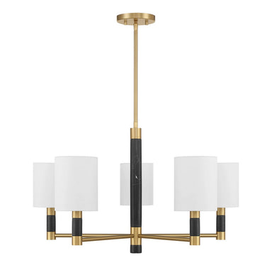 Savoy House - Five Light Chandelier - Conrad - Warm Brass- Union Lighting Luminaires Decor