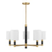 Savoy House - Five Light Chandelier - Conrad - Warm Brass- Union Lighting Luminaires Decor