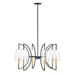 Savoy House - Six Light Chandelier - Hanley - Matte Black/Warm Brass- Union Lighting Luminaires Decor