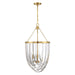 Savoy House - Three Light Pendant - Jennings - Warm Brass- Union Lighting Luminaires Decor