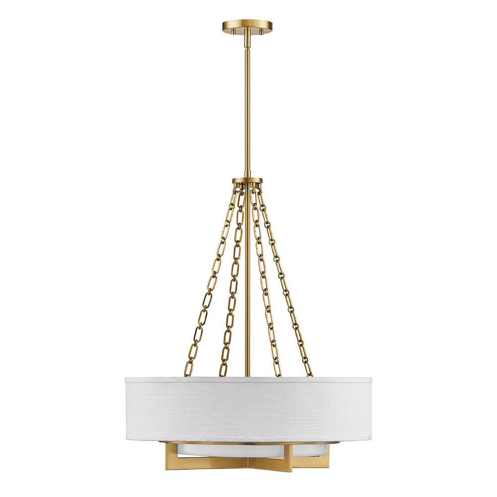Savoy House - Four Light Pendant - Brentwood - Warm Brass- Union Lighting Luminaires Decor