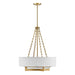 Savoy House - Four Light Pendant - Brentwood - Warm Brass- Union Lighting Luminaires Decor