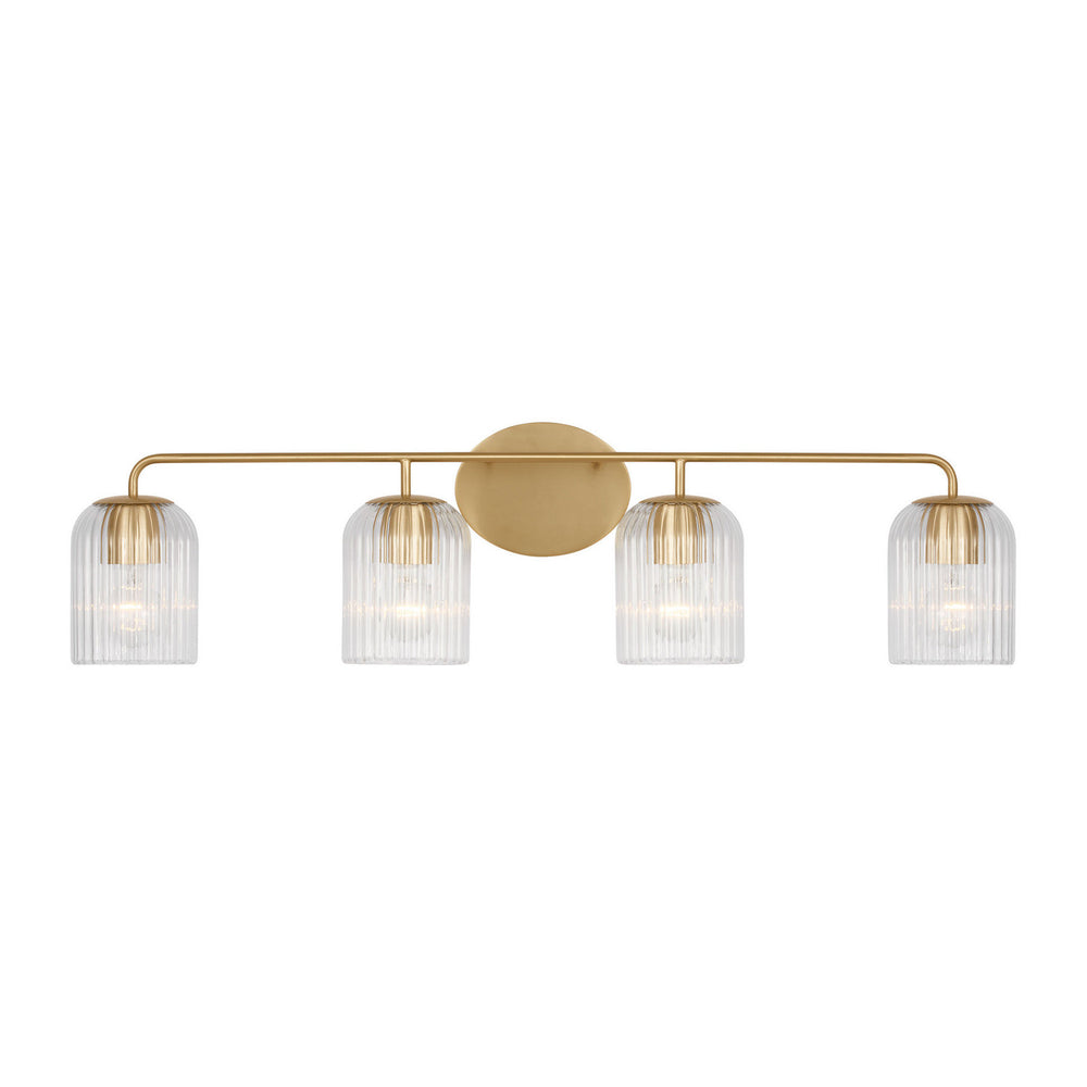 Generation Lighting Canada - Four Light Vanity - Eisele - Satin Brass- Union Lighting Luminaires Decor