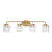 Generation Lighting Canada - Four Light Vanity - Eisele - Satin Brass- Union Lighting Luminaires Decor