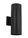Visual Comfort Studio Canada - Two Light Wall Lantern - Outdoor Cylinders - Textured Black- Union Lighting Luminaires Decor