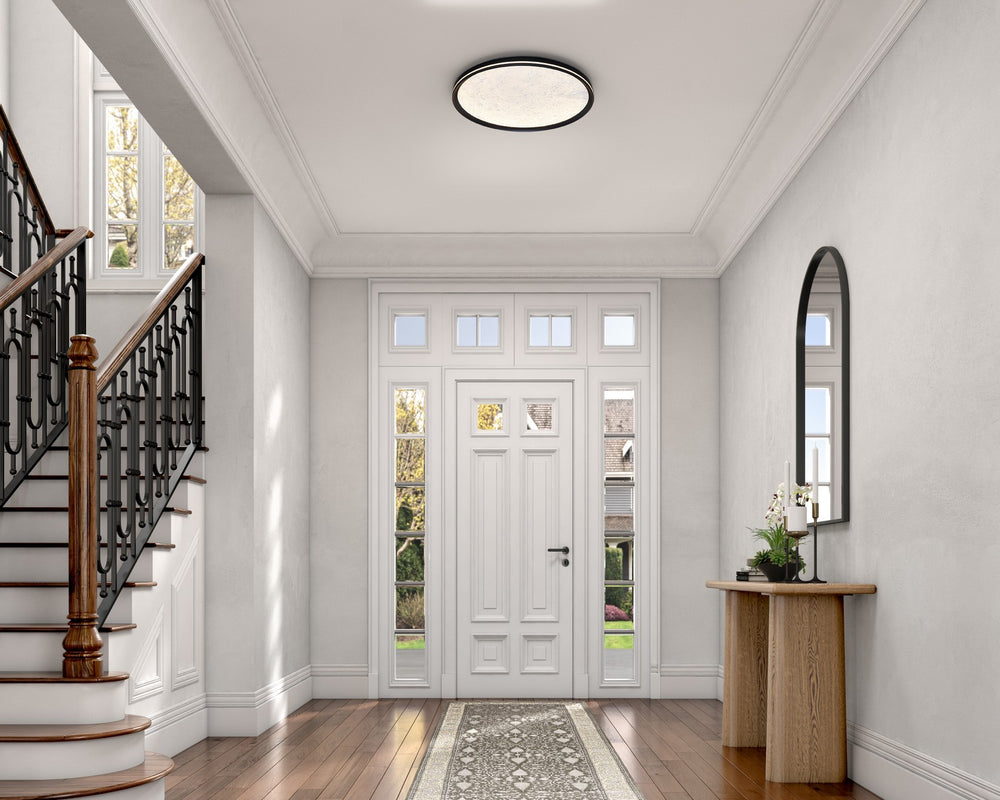Artcraft Canada - LED Flush Mount - Luna - Black- Union Lighting Luminaires Decor