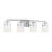 Visual Comfort Studio Canada - Four Light Vanity - Crofton - Brushed Nickel- Union Lighting Luminaires Decor