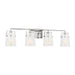 Visual Comfort Studio Canada - Four Light Vanity - Crofton - Chrome- Union Lighting Luminaires Decor