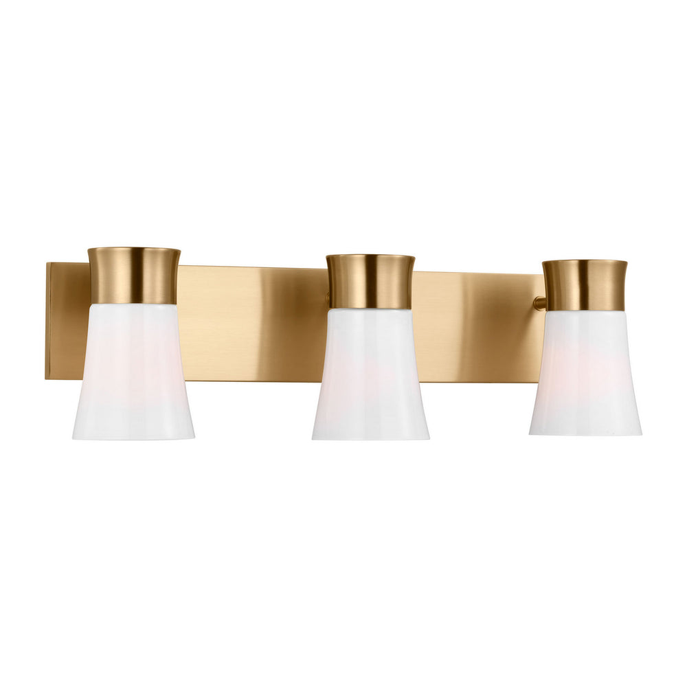 Visual Comfort Studio Canada - Three Light Vanity - Roy - Satin Brass- Union Lighting Luminaires Decor