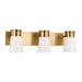 Visual Comfort Studio Canada - Three Light Vanity - Roy - Satin Brass- Union Lighting Luminaires Decor