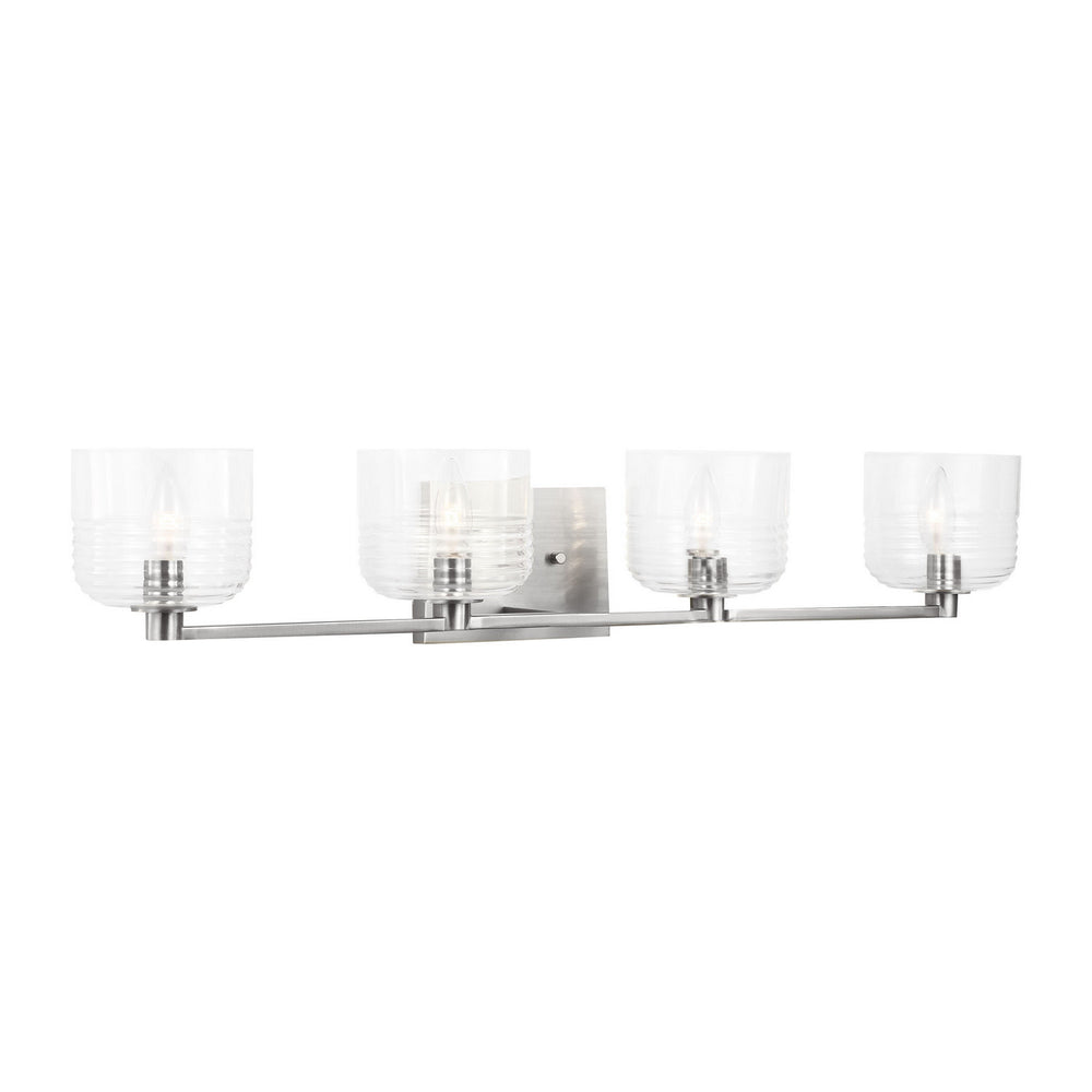 Visual Comfort Studio Canada - Four Light Vanity - Lochdale - Brushed Nickel- Union Lighting Luminaires Decor
