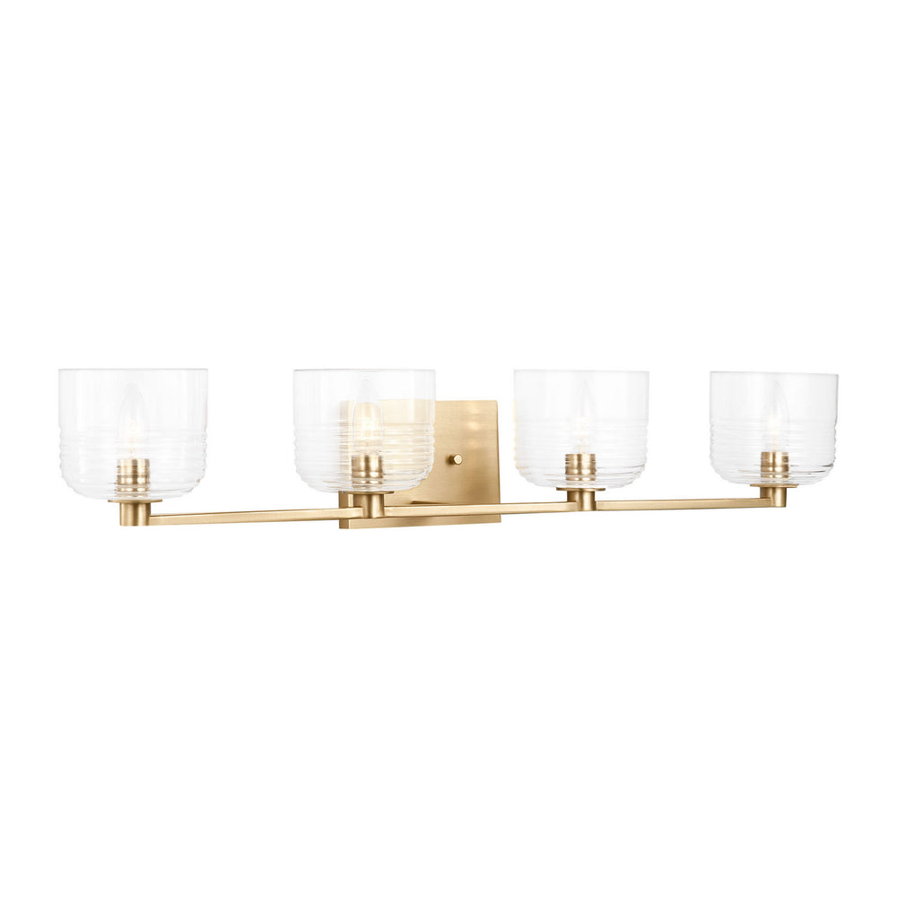Visual Comfort Studio Canada - Four Light Vanity - Lochdale - Satin Brass- Union Lighting Luminaires Decor